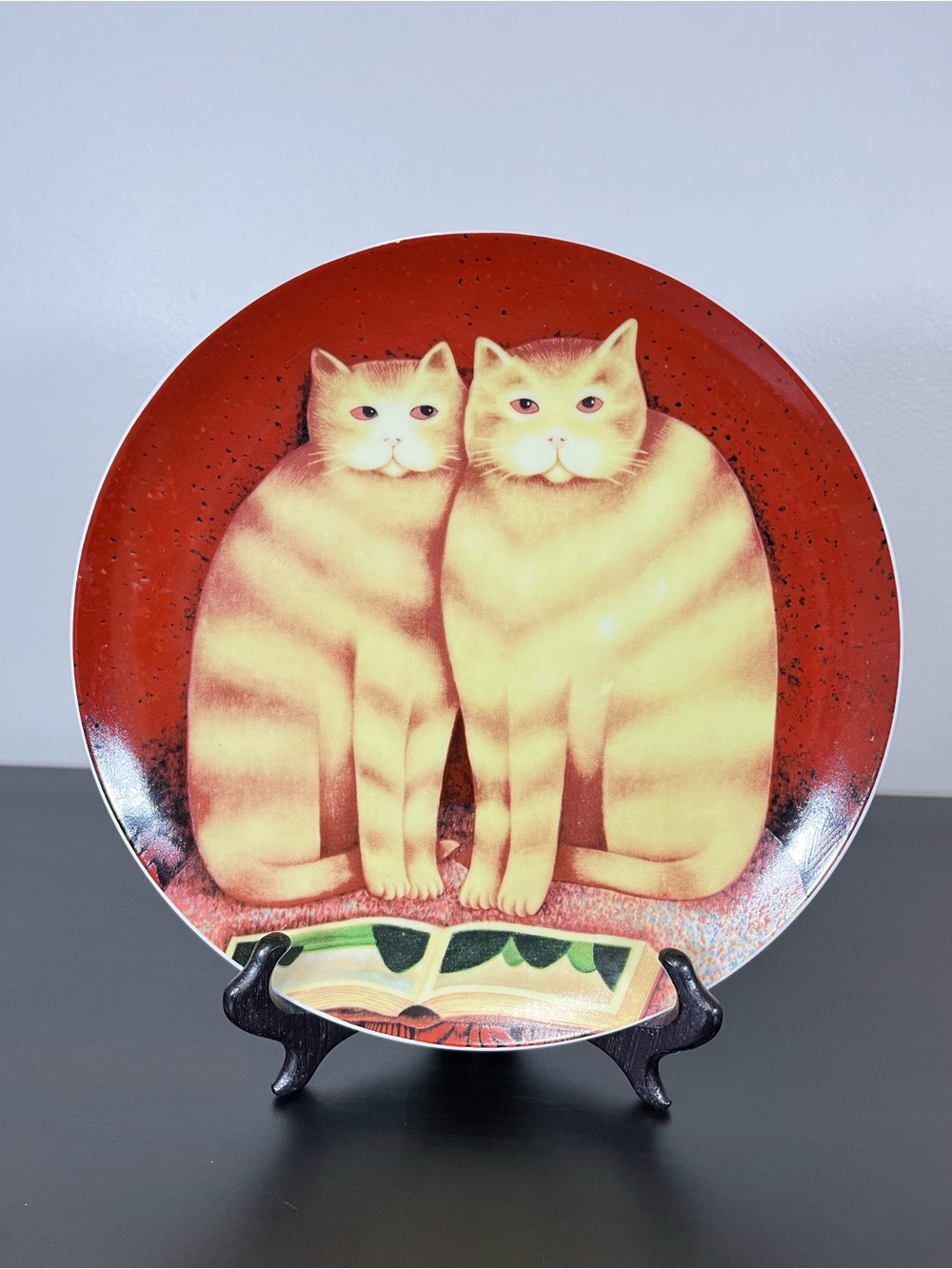 Vintage Dept 56 Francesca and Gordon Cats Decorative Plate